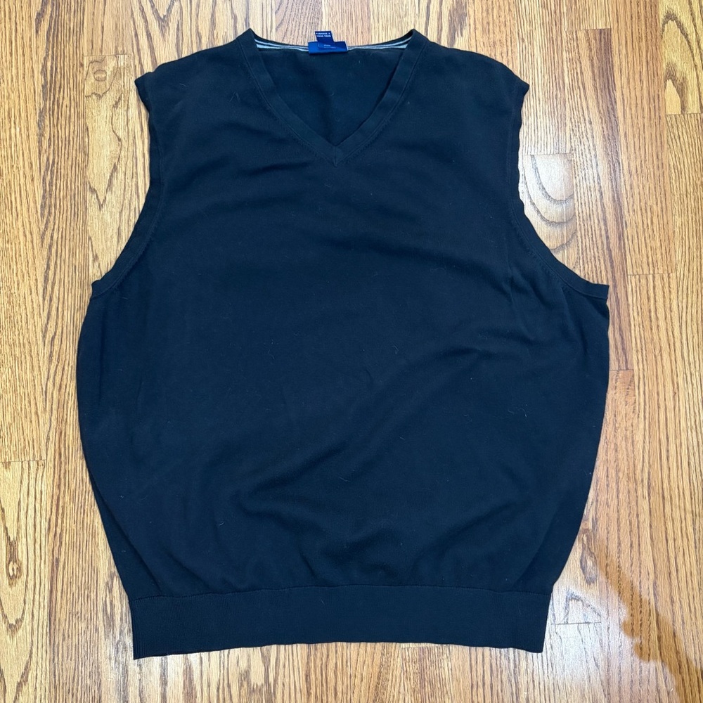 Cutter & Buck Black V-Neck Sweater Vest